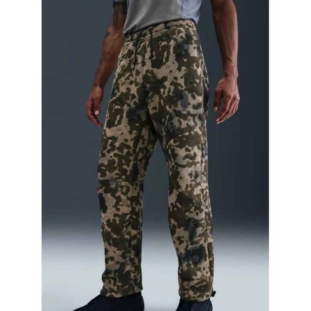 Nike‎ Sportswear Club Fleece Cargo Pants Mens XL Olive Green Camo II1324-276